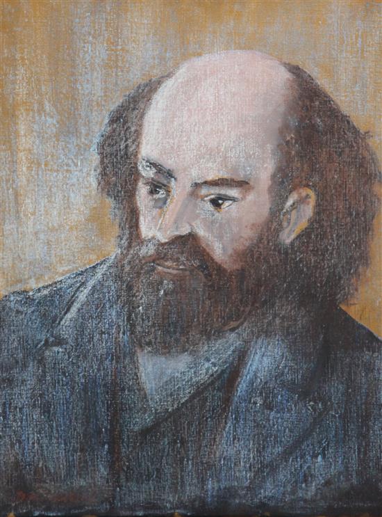 Tom Keating (1917-1984) Self portrait of Monet, 20 x 16in., unframed